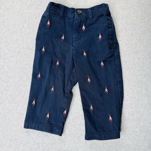 Ralph Lauren Other - Ralph Lauren Baby Boys Nutcracker Pants Chinos 12M Navy Holiday Embroidered
